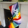 Custom Rainbow Stripe Christmas Stocking, thumbnail 3 of 4