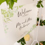 Foliage Wedding Welcome Sign In Frosted, thumbnail 1 of 8