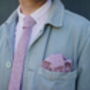 Mens Lilac Patterned Slim Style Tie, thumbnail 7 of 9