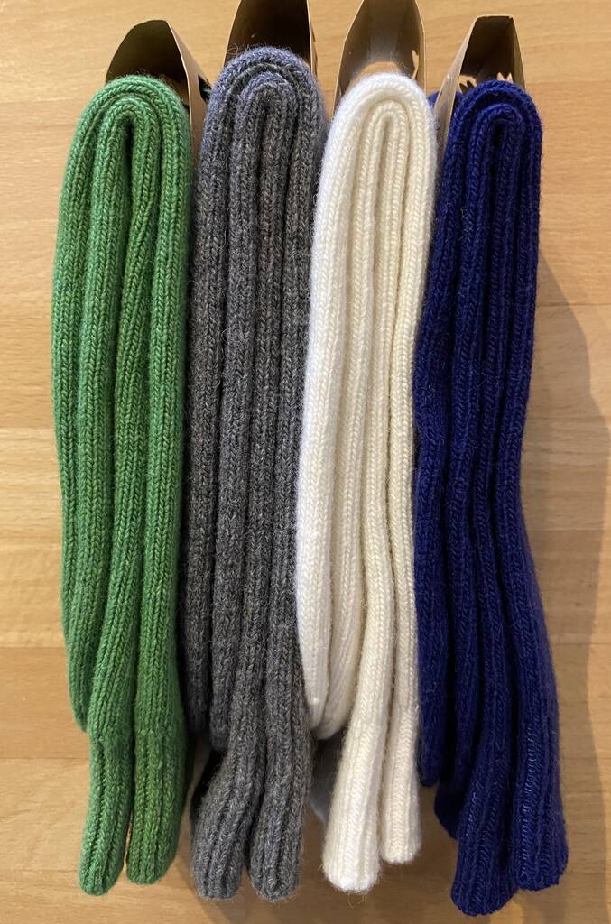 Mens Cashmere Blend Socks Apple Green By Heliotique