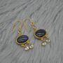 Labradorite Blue Topaz Silver Earrings, thumbnail 4 of 8