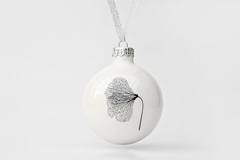 Christmas Bauble With Gingko Leaf Skeleton, 4 of 5