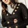 Black Heart Embroidered Cardigan, thumbnail 3 of 8