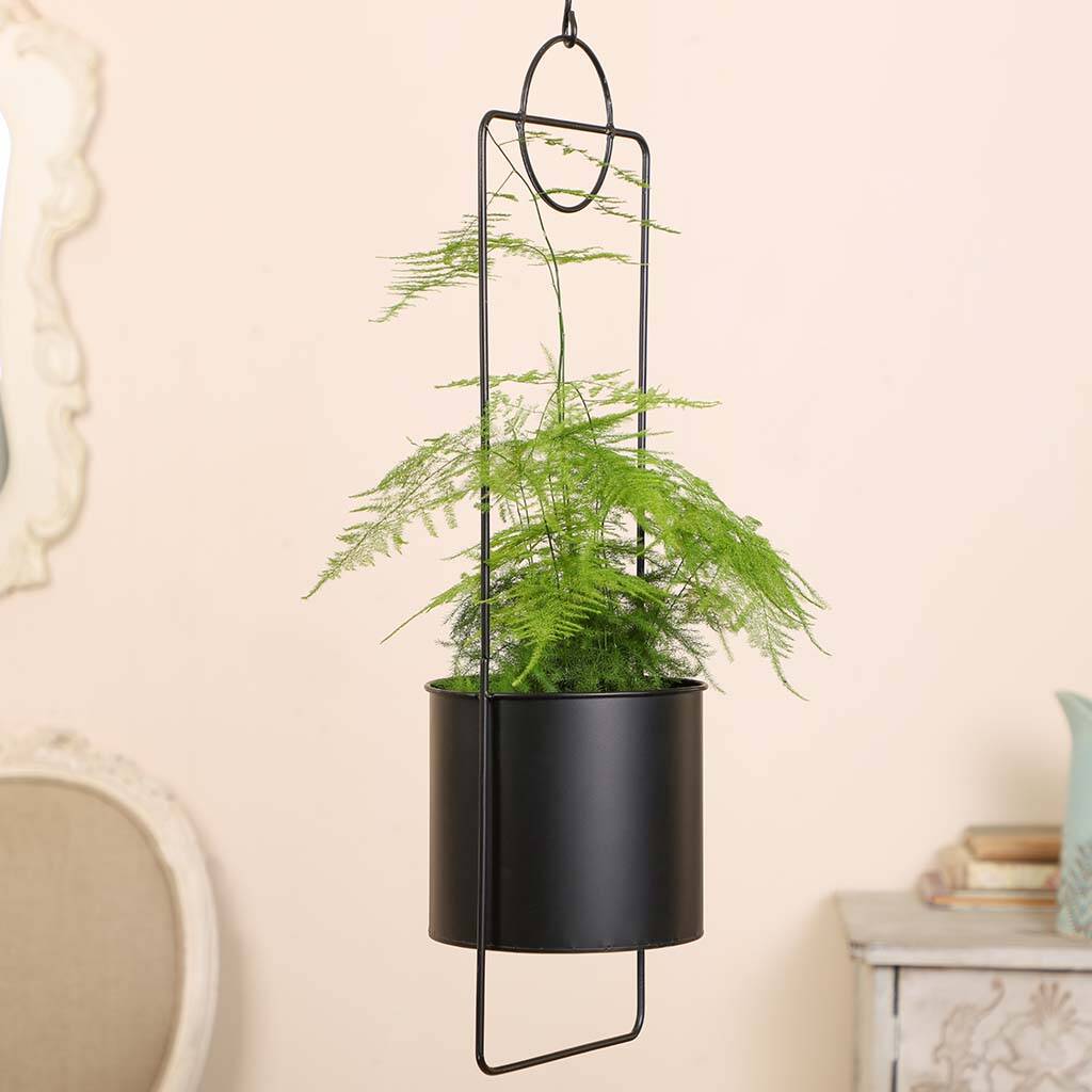 personalised contemporary hanging black planter by dibor