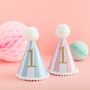 Baby's First Birthday Striped Pastel Party Hat, thumbnail 1 of 8