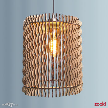Zooki 32 'Vellamo' Wooden Pendant Light, 4 of 9