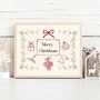 A4 Christmas Art Print Merry Christmas, Wall Art, Christmas Gift, Christmas Print, thumbnail 1 of 5