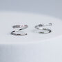 Sterling Silver Crystal Spiral Hoop Earrings, thumbnail 1 of 5