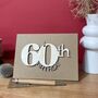 Personalised Wooden 60th Birthday Card, thumbnail 2 of 10