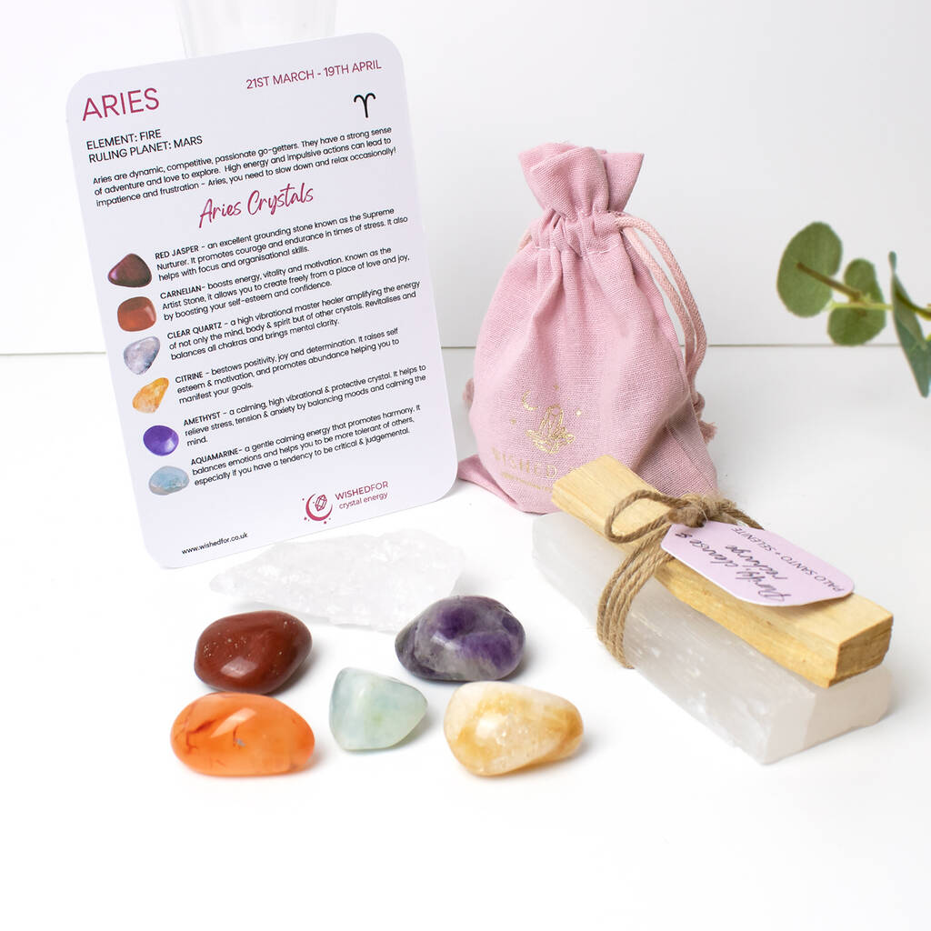 Aries Zodiac Crystals Gift Set, 1 of 4