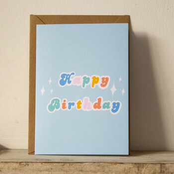 Blue Happy Birthday Card, 5 of 9