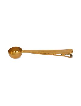 Brass Coffee Scoop And Clip Gift Set, 2 of 2