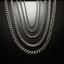 Silver Matte Stainless Steel 5mm Chain Necklace, thumbnail 7 of 9
