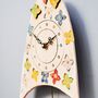 Bright Flowers And Brown Bird Wall Clock, thumbnail 4 of 7