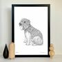 Personalised Pet Portrait Line Drawings, thumbnail 4 of 11