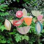 Ceramic Pot Stakes Set Of Personalised Flowers On Stems, thumbnail 4 of 11