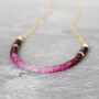 Ruby Bead Necklace In Gold, thumbnail 5 of 12