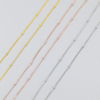 Sterling Silver Minimalist Bead Motif Necklace, 8 of 12