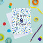16th Birthday Card For Men, Geometric 16th Card, For Him, thumbnail 1 of 2