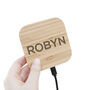 Personalised Bamboo Wireless Charger Pad, thumbnail 6 of 7