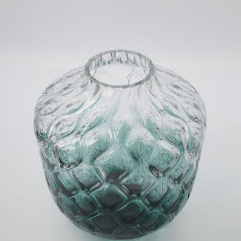 Green Art Deco Glass Vase, 2 of 4