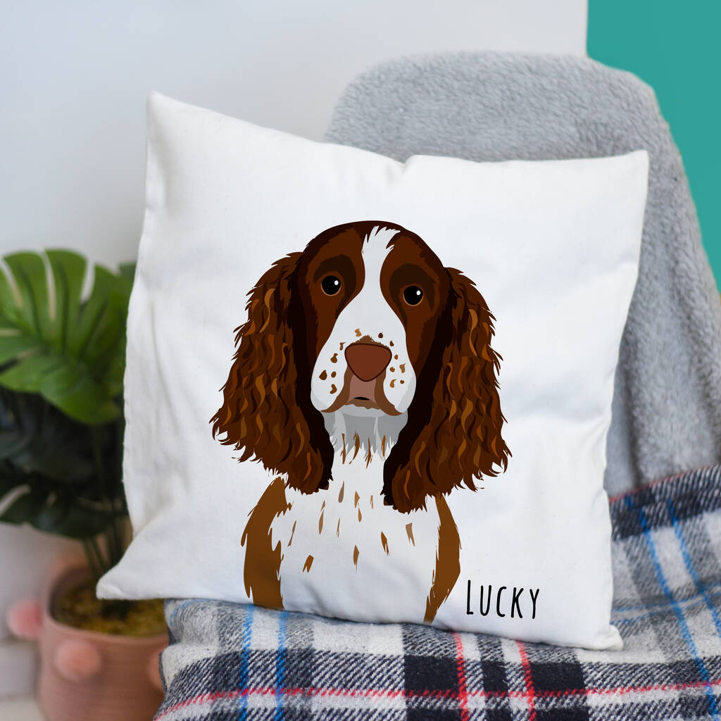 Cute Dog Breed Cushion Cover Personalised, 1 of 11