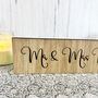 Personalised Wooden Mr And Mrs Wedding Sign Small Decoration Gift, thumbnail 2 of 4