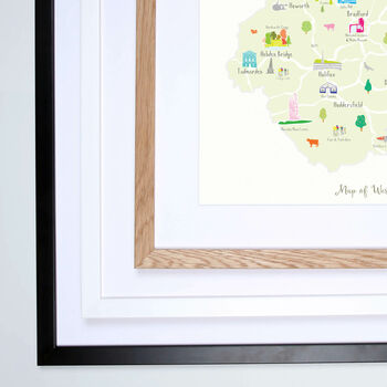 Map Of West Yorkshire Art Print, 8 of 8