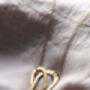 Organic Hammered Personalised Double Hoop Necklace, thumbnail 8 of 8