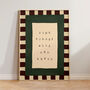 Don't Forget Milk And Bread Checkered Kitchen Wall Print, thumbnail 1 of 9