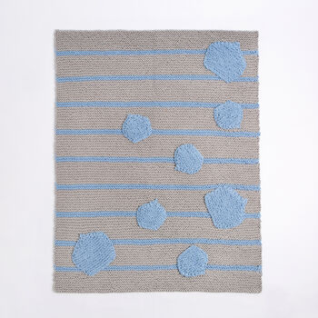 Baby Dinosaur Striped Blanket Easy Knitting Kit, 4 of 10
