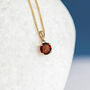 Personalised Solid 9ct Yellow Gold January Garnet Birthstone Necklace, thumbnail 1 of 9