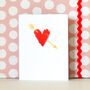 Heart And Arrow Mini Greetings Card, thumbnail 4 of 5