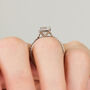 Lab Grown Asscher Cut Diamond Engagement Ring, thumbnail 3 of 6