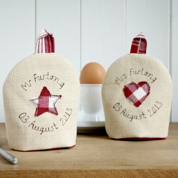 Personalised 40th Ruby Anniversary Egg Cosies Gift, 2 of 11