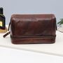 Personalised Luxury Leather Two Part Wash Bag, thumbnail 1 of 4