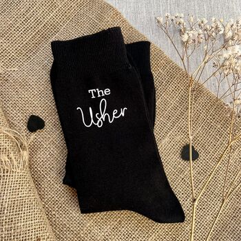 Personalised The Usher Wedding Day Socks, 2 of 5