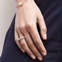 Rose Gold Cubic Zirconia Single Stacking Ring, thumbnail 1 of 3