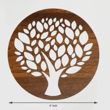 Wooden Tea Coaster With Stand Tree Design, 4 of 7