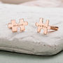 Personalised Sterling Silver Jigsaw Cufflinks, thumbnail 4 of 7