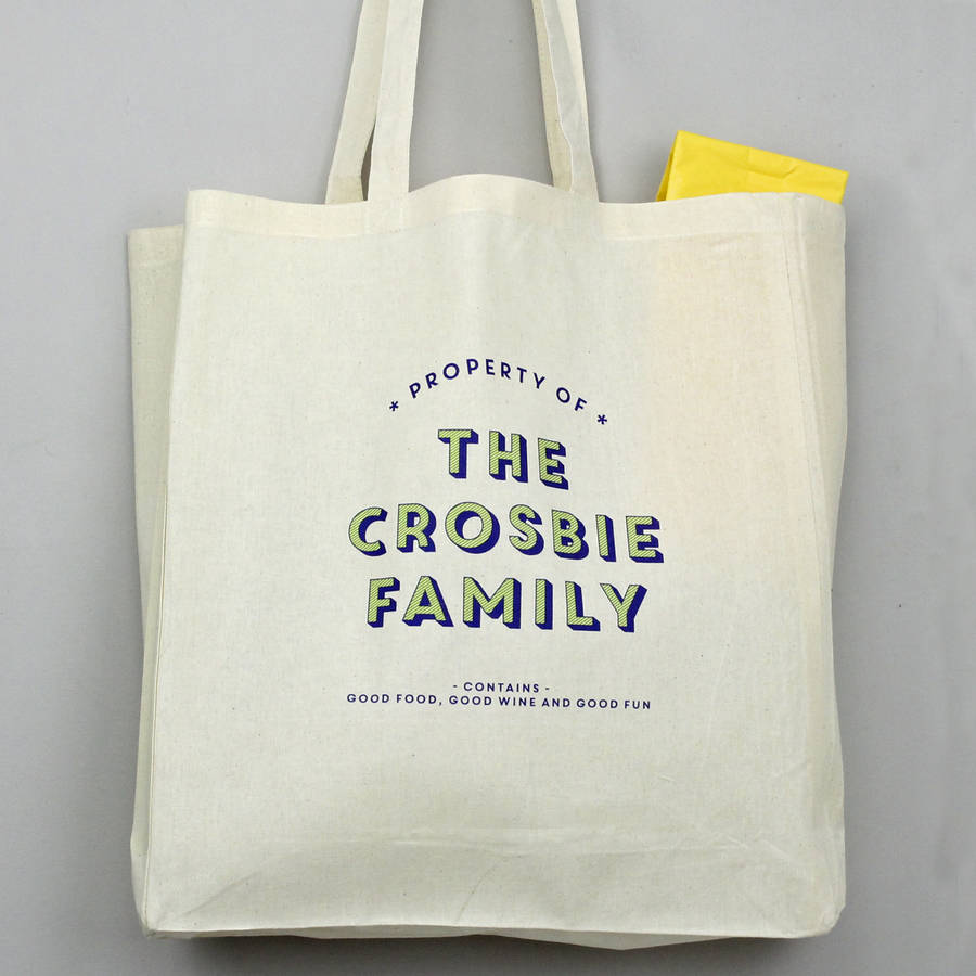 Personalised Family Shopping Bag By XOXO | notonthehighstreet.com