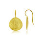 Gold Vermeil Round Byzantine Hook Earrings, thumbnail 4 of 6
