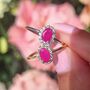 Natural Ruby Ring In Sterling Silver And Gold Vermeil, thumbnail 7 of 11
