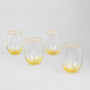 G Decor Set Of Four Lazaro Yellow Ombre Tumbler Glasses, thumbnail 4 of 8