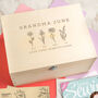 Personalised Birth Flower Memory Box Birthday Gift For Gran, thumbnail 5 of 12