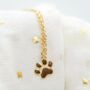 Silver Gold Plated Cat Paw Necklace For Woman, thumbnail 2 of 3