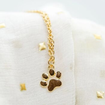 Silver Gold Plated Cat Paw Necklace For Woman, 2 of 3