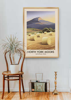 North York Moors National Park Travel Poster Art Print, 5 of 8