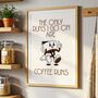 Retro Coffee Art Print, Kitchen Print, Coffee Gift, Running Gift, thumbnail 2 of 4