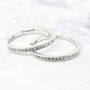 20mm Small Round Silver Hoop Earrings With Crystals, thumbnail 1 of 6